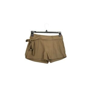 Express women's dress chino shorts olive green‎ size 00 With Bow